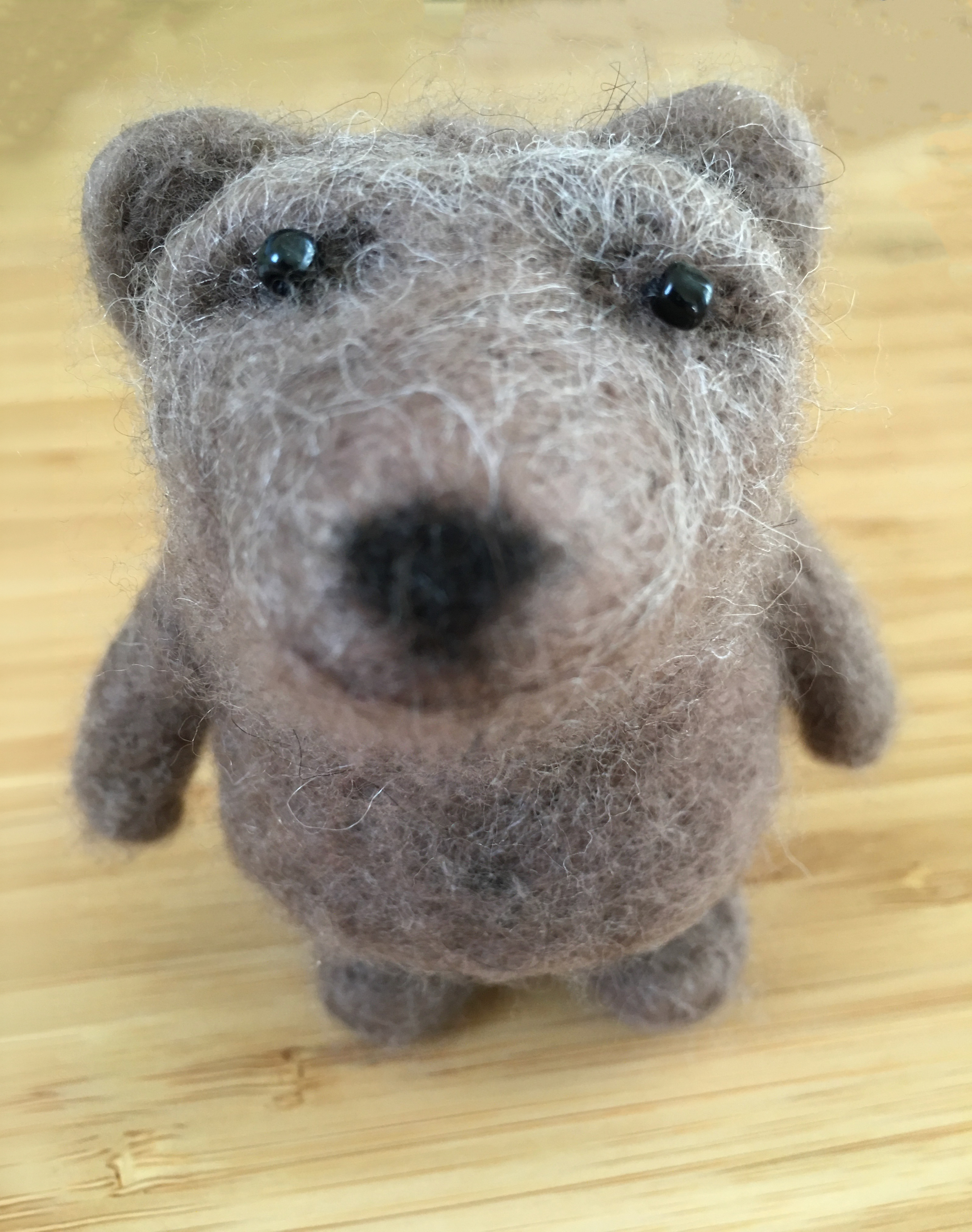 Needle felted bear